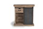 GINER Y COLOMER Console en bois de manguier et métal Naturel